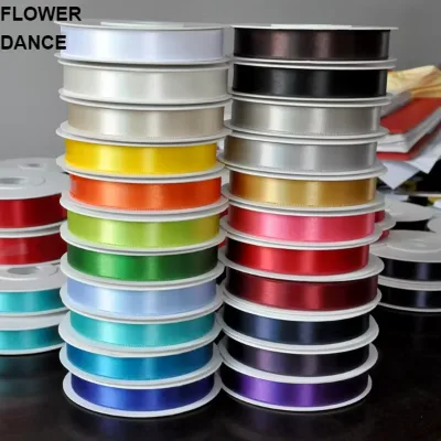China Wholesale Fabric Ribbon Pure Color Gift Craft Packaging Wedding Decorative French Single Double Sided Satin Ribbon 38mm