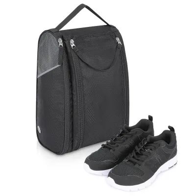 High Quality Multiple Colour Lightweight Nylon Material Golf Shoe Bag or Running Shoe Bag with Zipper