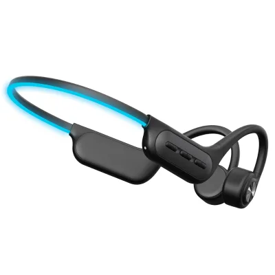 Hot Selling LED Light Outdoor Activity Wireless Bone Conduction Headphone for Sports Wireless air Conduction Earbuds Earhook