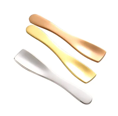Custom Logo Facial Spatula Cosmetic Face Cream Spoon Beauty Tool Eye Cream Applicator 304 Stainless Steel Mini Eye Cream Spoons