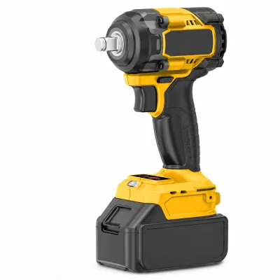 21V Brushless Cordless Industrial Impact Wrench 500N.m High Torque Power Tool 1/2-Inch Square Drive 2.0Ah Lithium Battery Case