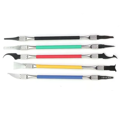 TeliJia TE-018 Alloy Steel CPU Pry Tool Disassembling Telecommunications Repair Mobile Phones Motherboard Chip Scraper Glue