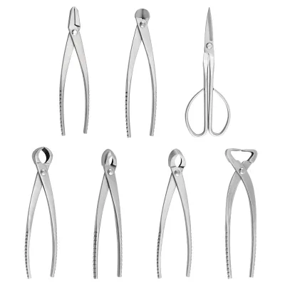 Hot Selling 7Pcs Tools Set Stainless Steel Professional Pruning Scissors Kit for Garden Tree Trimming & Shaping
