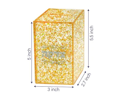 Elegant Perspex Tzedakah Box with Custom Print Perfect for Collecting Donations While Adding Touch of Style and Personalization