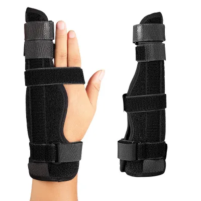 Tail Finger Ring Finger Anti-Sprain Fixed Bracket Flexible Finger Support Splint Sweat-Absorbent Breathable for Left Hand