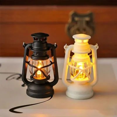 Mini Retro LED Night Light Round Shape Waterproof Eco-Friendly Battery Operated Party Supplies for Christmas Home Decoration