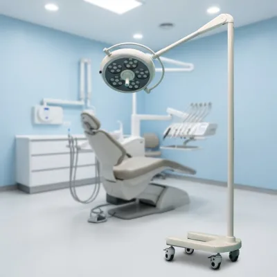 Dental LED Examination Light 30 Beads Mobile Floor Stand Shadowless Surgical Lamp for Dentist Clinic Hospital Vet Dentistry OEM