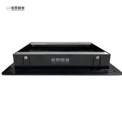 Brush-grommet-raised-access-floor Dual Brush Cable Grommet Box Round Brush Grommet
