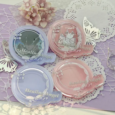 Vigreat Custom Print Logo Double Side Acrylic Creative Badge Case Figure Anime Decoration Acrylic Badge Display Show Storage Box