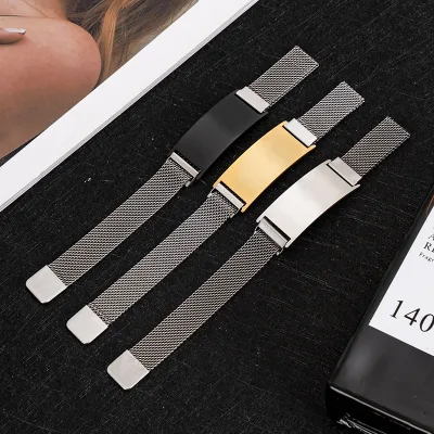 Woven Magnetic Metal Mesh Personalized Lettering Couple Stainless Steel Trendy Gift Personality Customize Bracelet for Men