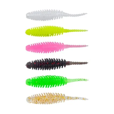 3cm 4cm Bubble Worm Reverse Thread Needle Tail Micro Soft Worm for Bass Topmouth Culter Mandarin Fish