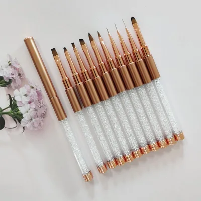 Wholesale Factory Price Nail Painting Pens Tools Professional Nail Art Tools Free Sample Provate Label Nail Brush Set