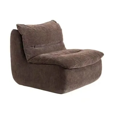 Simple Corduroy Lazy Sofa Chair, Modern Casual Living Room Furniture, Suitable for Apartments and Villas