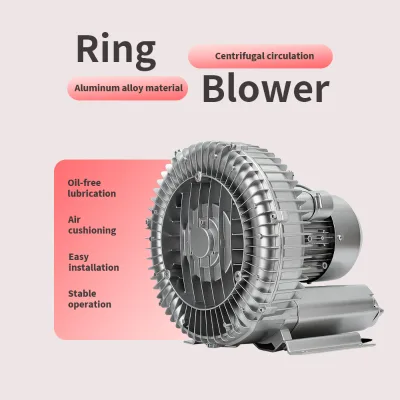 Industrial Grade Aluminum Ring Blower, 24H Stable Running at 65dB, Pure Copper Motor & Precision Rotor CE Certified