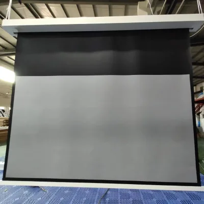 150 Inch 16:9 ALR Motorized Projector Screen Long Throw Retractable Projector Screen with Tab Tension
