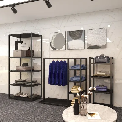 Hot Sale Modern Style Garment Hang Display Stand Retail Hanging Clothes Display Racks Store Furniture Clothing Rack