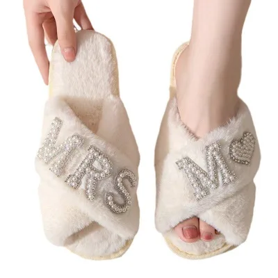 Bride Bridesmaids Wedding Slippers Bride to Be Gifts for Bridal Shower Bachelorette Gifts Pink Bride Tribe I Do Slippers