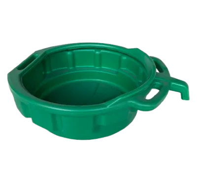 10L/15L PE Oil Drain Pan With Handle and Spout Green