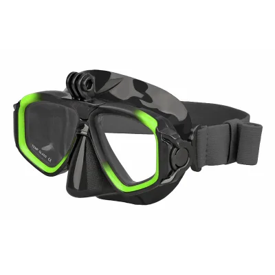 Wholesale Stock Professional Silicone Diving Mask with Tempered Glass & Adjustable Strap Anti-Fog Myopia Options Snorkeling Gear