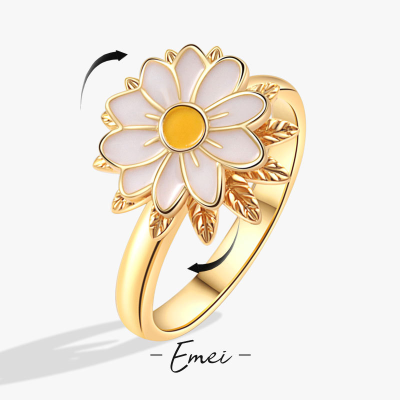 Elegant Flower Female Finger Ring Ins Decorative Designed Opening Ring