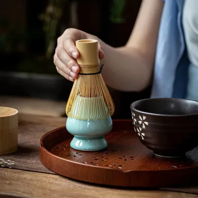 Hot Sale Eco-friendly Natural Handmade Bamboo Tea Whisk Chasen Wholesale Price Matcha Whisk for Powder Tampers Product