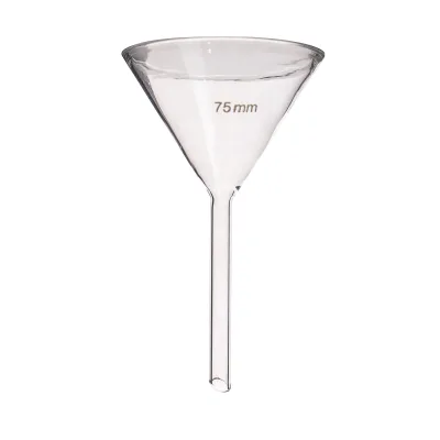 Laboratory Supply Borosilicate Glass Triangle Funnel Glass Conical Funnel 40mm