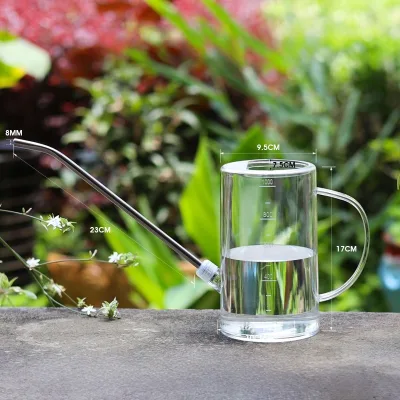 Stainless Steel Long Spout Watering Can, Household clear Gardening Flower Tool Watering Can