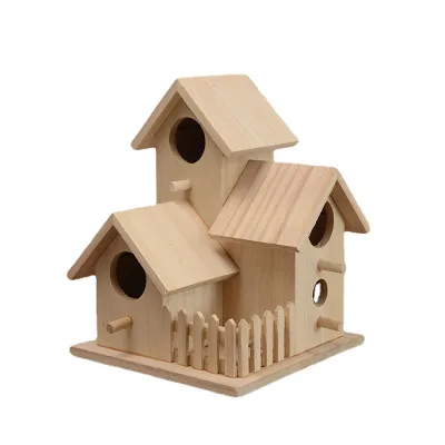 Pine Wood Garden Rustic Decor Cheap Outside Wood Wooden Bird House
