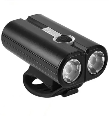 Twin Lens LED USB Rechargeable Bike Headlight Set Powerful Bicycle Front Headlight and Free Back Taillight 6 Modes Front Light