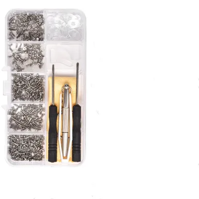 Optical Repair Tool Set Sunglasses Eye Glass Repair Kit with Screws Nuts Pads for Eyewear Displays