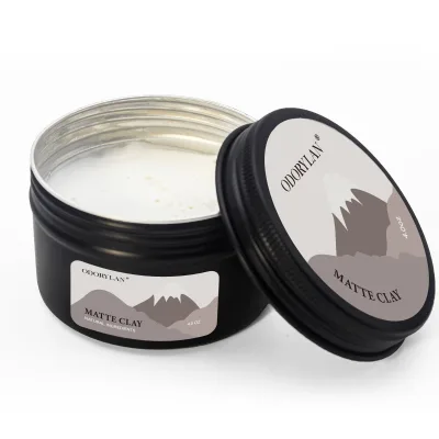 Hair Clay Matte Paste Private Label Custom No Greasy Strong Hold Hair Gel Natural Olive Oil Hair Finishing Wax For Men