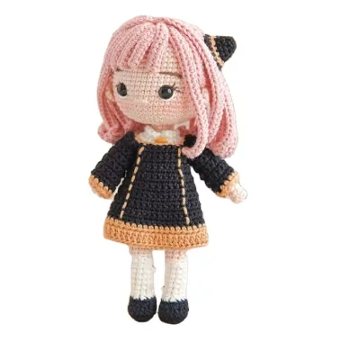 Custom Film Cartoon Doll Crochet Japanese Anime Characters With Pin Hair Hand Crochet Dolls Anime Characters