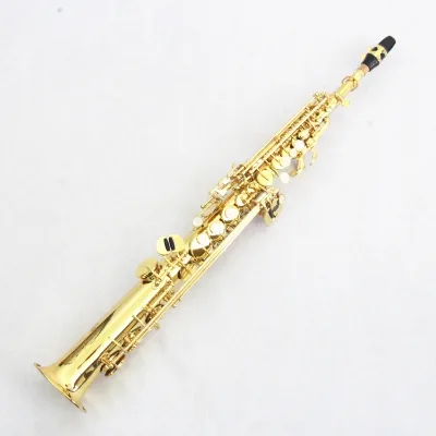 Handmade Professional Chinese Orchestra Saksafon Soprano Saxophone Best Straight BB Golden Mouthpiece with Factory Price OEM