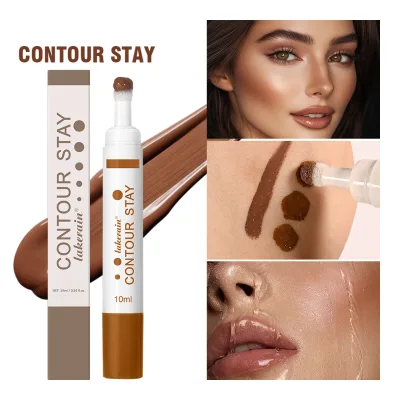 Wholesale Lakerain Multiuse Liquid Contour Stick Sponge Brush Blendable Highlighter Concealer Face Contouring Cosmetic