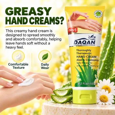 120ml DAQAN Skincare Aloe Vera and Chamomile Anti-Wrinkle Moisturizing Hand Cream for Dry Skin