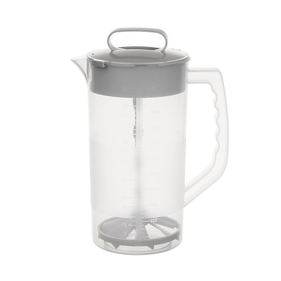 2 Quart/64oz Plastic Water Pitcher Plunger Angled Blades Drinks Powdered Milk Beverages Mixer Mixing Pitcher