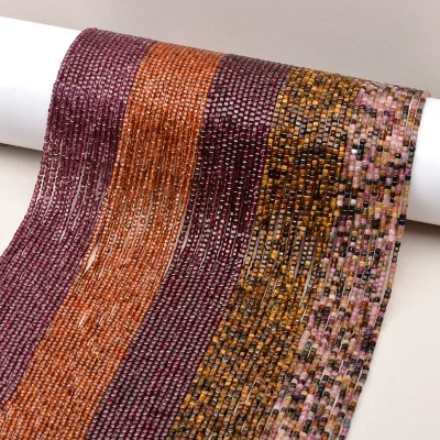 Natural Stone 2.5mm Garnet Ruby Zoisite Tourmaline Tiger Eye Faceted Cube Beads Suitable for DIY Bracelet Necklace Jewelry