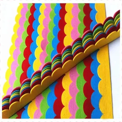 Colored Glue-backed Felt Lace Kindergarten Display Wall Self-adhesive Felt Border Message Board Bulletin Board Border