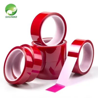 Translucent Red PET High Temperature Tape Heat Resistant Insulation Tape for Masking Blow Molding Custom Size Cutting