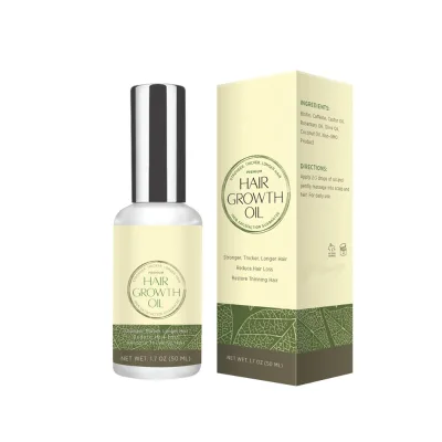 Private Label 100% Pure Natural Organic Hair Loss Thicker Longer Hair Growth Oil With Caffeine and Biotin