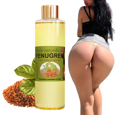 Premium Pure Fenugreek Seed Oil 200ml Bottle Organic Butt Lift Solution Natural Curve Enhancement Wholesale