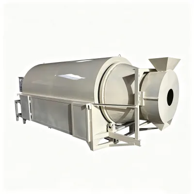 Hot Air Rotary Drum Drying Roaster 500kg/h Industrial Sawdust Alfalfa Hay Animal Feed Dryer for Feed Plant