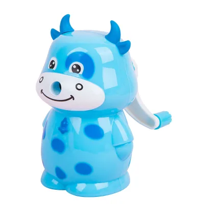 Eurolucky Brave Cow Cartoon Pencil Sharpener Student Plastic Pencil Sharpener Cow Pencil Sharpener