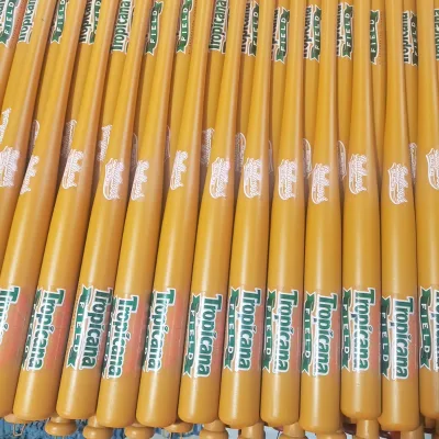 Cheap Custom Logo Printed 12'' 18'' 20'' Natural Color Colored Mini Wood Baseball Bat Wholesale