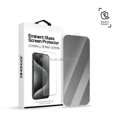 iPhone 18 Pro Max Silk Print Privacy Screen Protector 9H Tempered Glass Anti-Spy Full Coverage Anti-Scratch Protective Film