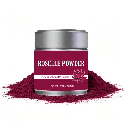Priivate Label Canned Ultra Hibiscus Flower Tea Powder Natural Hibiscus Sabdariffa Flower Powder Instant Roselle Powder