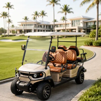 Street Legal 72V 105Ah LiFePO4 Smart Dash Dot CE Certified 30-50Km/h 90km Range 4 Seater Neighborhood Use Golf Cart
