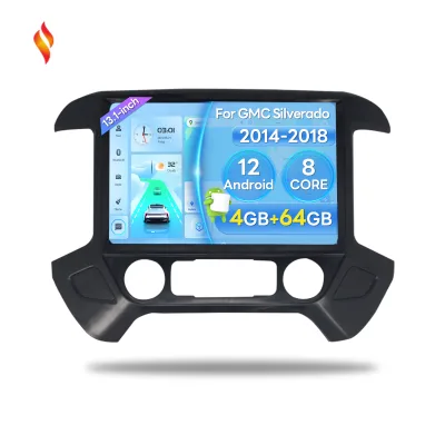 13.1 Inch Car Navigation GPS Stereo Android Auto Multimedia DVD Player Car Radio Fame Kit for Chevrolet Silverado 2014-2018