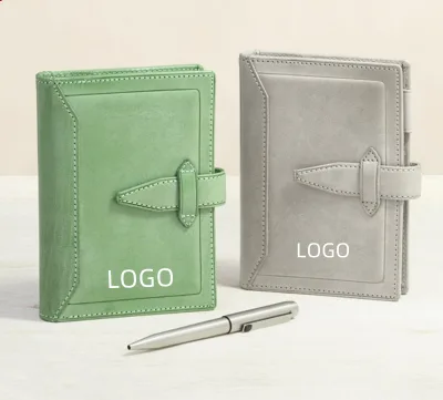 Luxury Custom PU Leather A5 A6 A7 Wallet with Ring Budget Folder Money Envelopes Organizer Budget Planner Notebook