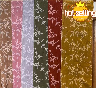 100% Polyester Four Way Crepe Print Flower Fabric Beautiful for Muslim Dress